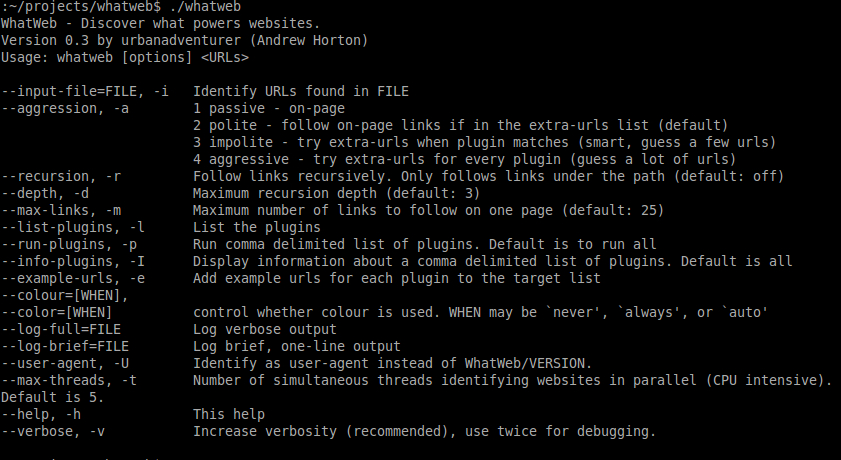 whatweb-help whatweb-help